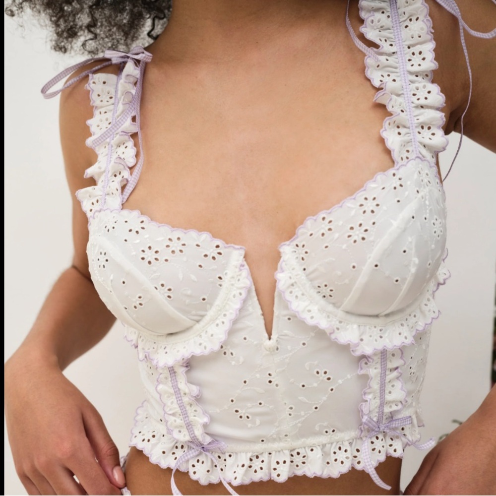 For Love and lemons daisy eyelet bustier